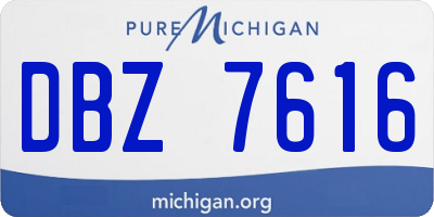 MI license plate DBZ7616