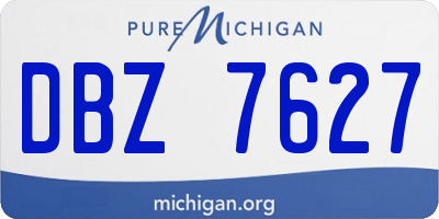 MI license plate DBZ7627