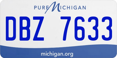 MI license plate DBZ7633