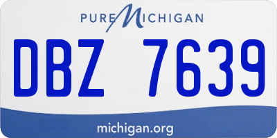 MI license plate DBZ7639