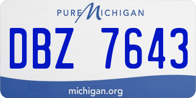 MI license plate DBZ7643