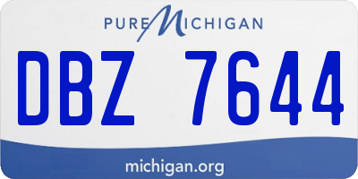 MI license plate DBZ7644