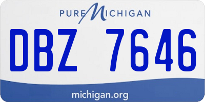 MI license plate DBZ7646