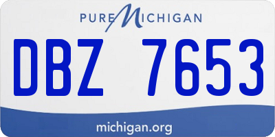 MI license plate DBZ7653