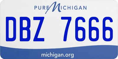 MI license plate DBZ7666