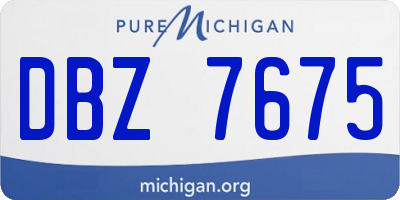 MI license plate DBZ7675