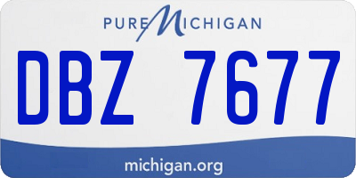 MI license plate DBZ7677