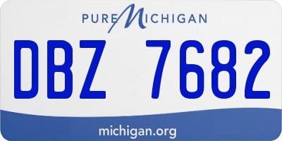 MI license plate DBZ7682