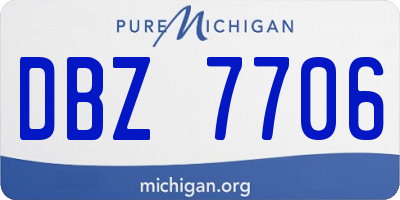 MI license plate DBZ7706