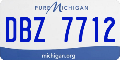 MI license plate DBZ7712