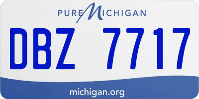 MI license plate DBZ7717