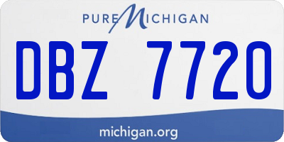 MI license plate DBZ7720