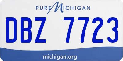 MI license plate DBZ7723