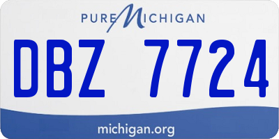 MI license plate DBZ7724