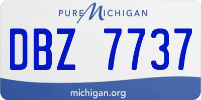 MI license plate DBZ7737