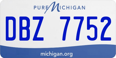 MI license plate DBZ7752