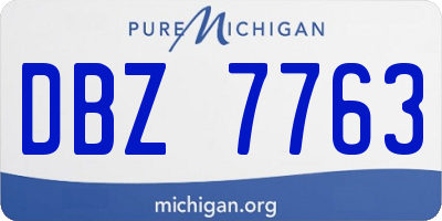 MI license plate DBZ7763