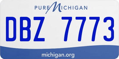 MI license plate DBZ7773