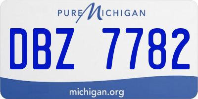 MI license plate DBZ7782