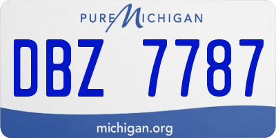 MI license plate DBZ7787