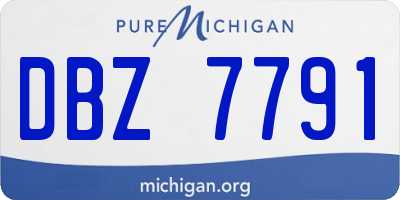 MI license plate DBZ7791