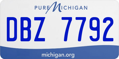 MI license plate DBZ7792