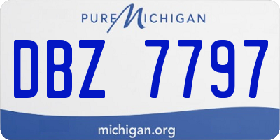 MI license plate DBZ7797