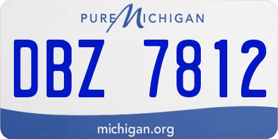 MI license plate DBZ7812