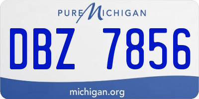 MI license plate DBZ7856