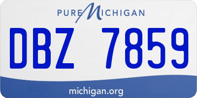 MI license plate DBZ7859