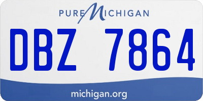 MI license plate DBZ7864