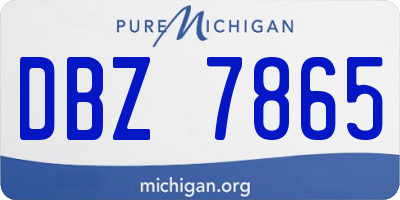 MI license plate DBZ7865