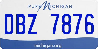 MI license plate DBZ7876