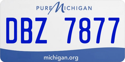 MI license plate DBZ7877