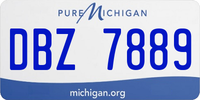 MI license plate DBZ7889