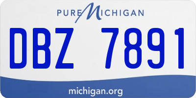 MI license plate DBZ7891