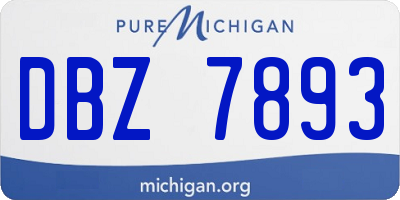 MI license plate DBZ7893