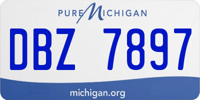 MI license plate DBZ7897