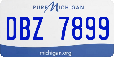 MI license plate DBZ7899