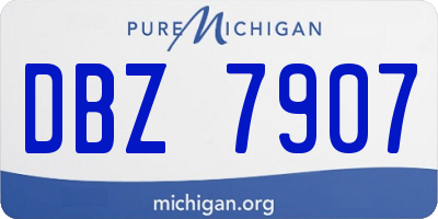 MI license plate DBZ7907