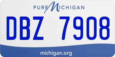 MI license plate DBZ7908