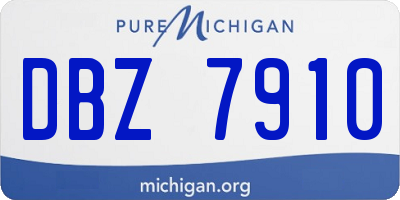 MI license plate DBZ7910