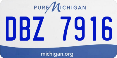 MI license plate DBZ7916