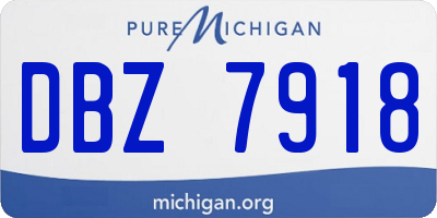 MI license plate DBZ7918