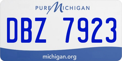 MI license plate DBZ7923