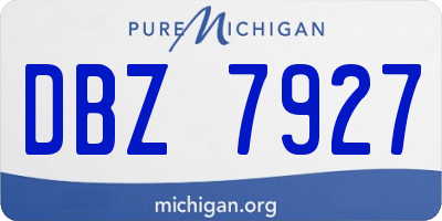 MI license plate DBZ7927