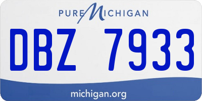 MI license plate DBZ7933