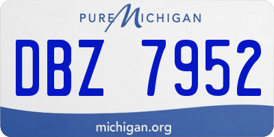 MI license plate DBZ7952