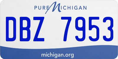 MI license plate DBZ7953