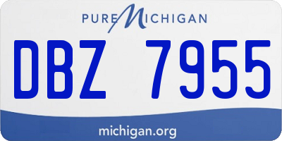 MI license plate DBZ7955